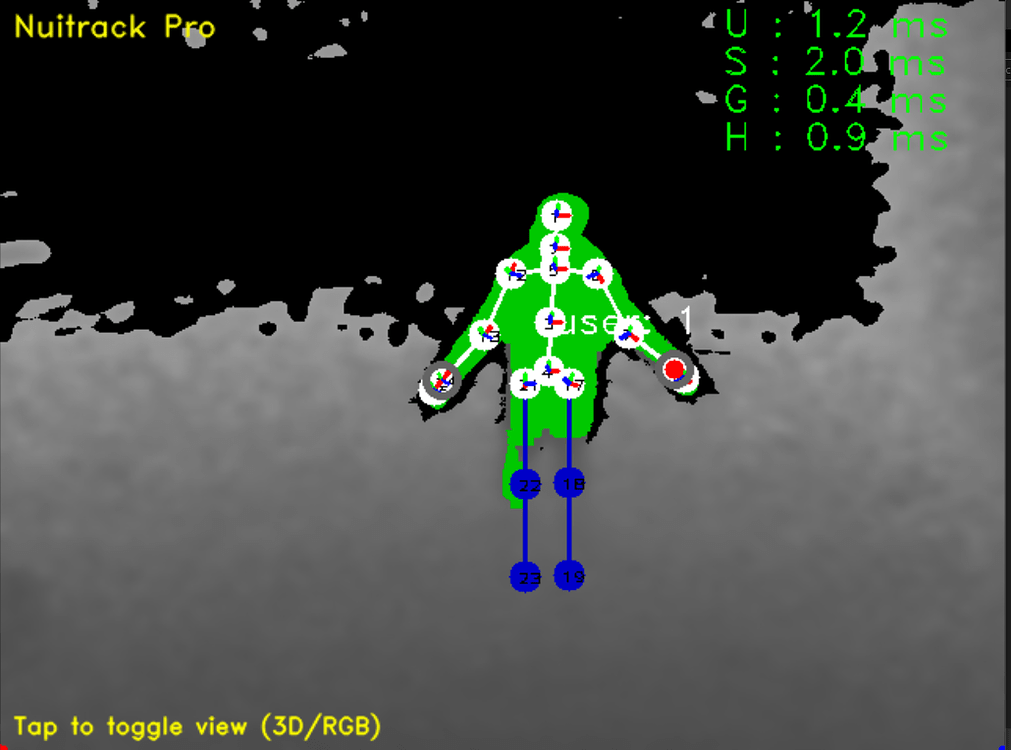 Tracking skeletons with angled sensor (Intel RealSense) - Nuitrack SDK ...