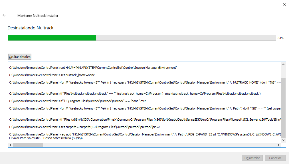 Windows uninstall log